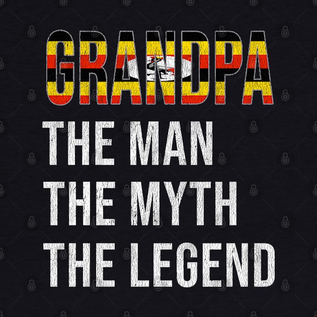 Grand Father Ugandan Grandpa The Man The Myth The Legend - Gift for Ugandan Dad With Roots From  Uganda by Country Flags